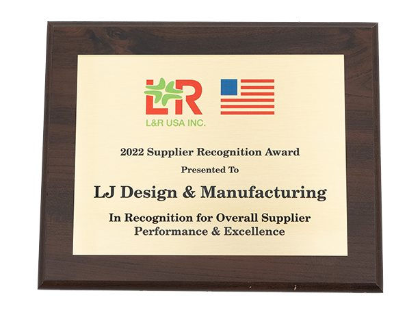 2022 L&R Supplier Recognition Award