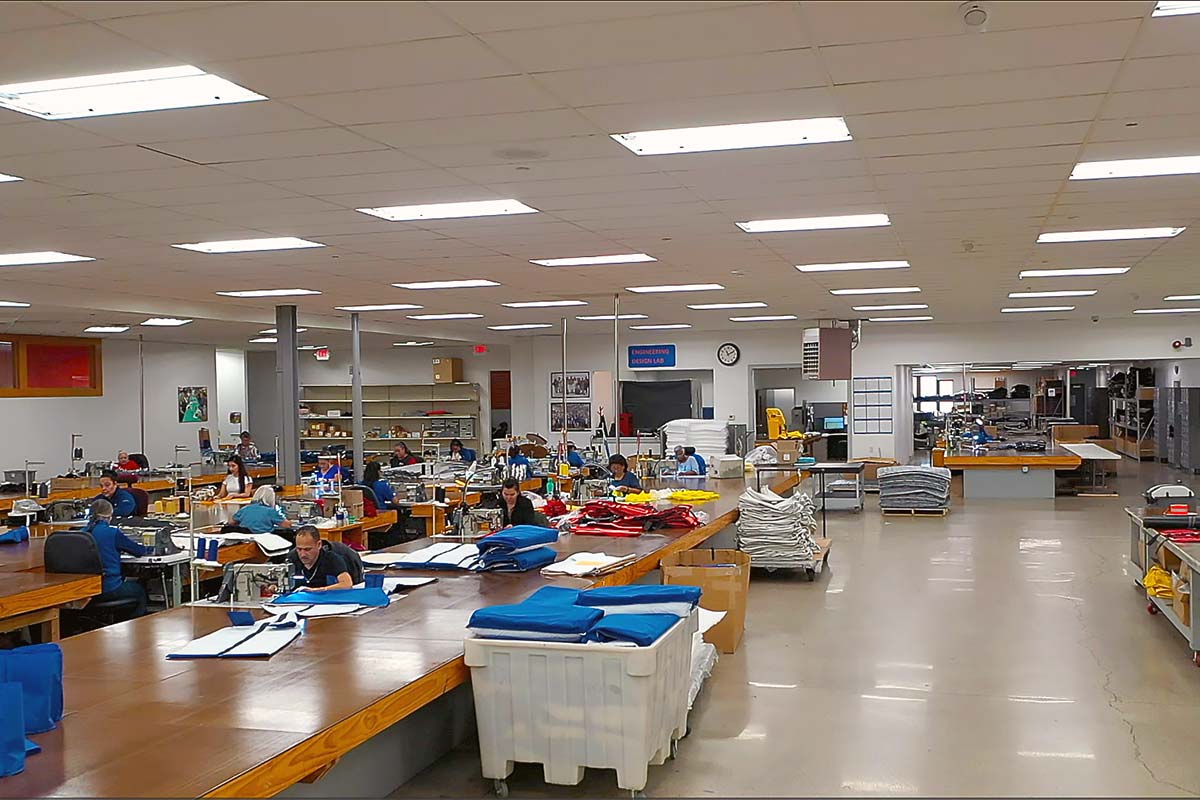 view of main sewing room at LJD